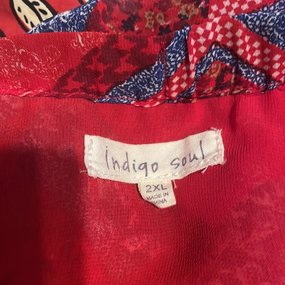 Red patchwork skirt - Picture 2 of 2
